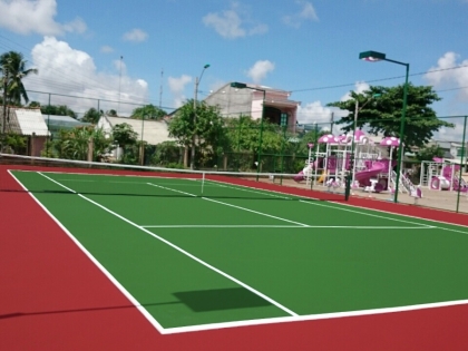 QUI TRÌNH, BIỆN PHÁP THI CÔNG SƠN SÂN TENNIS