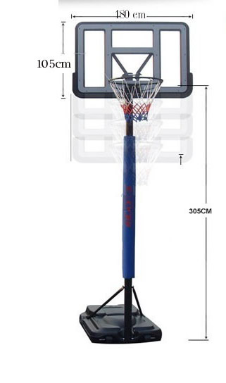 Kích thước chiều cao và bảng của trụ bóng rổ