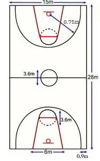 Kích thước sân bóng rổ tiêu chuẩn theo NBA