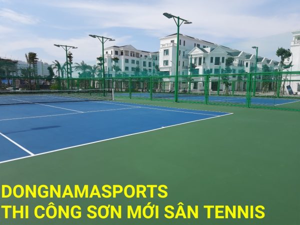 Sơn mới bề mặt sân tennis